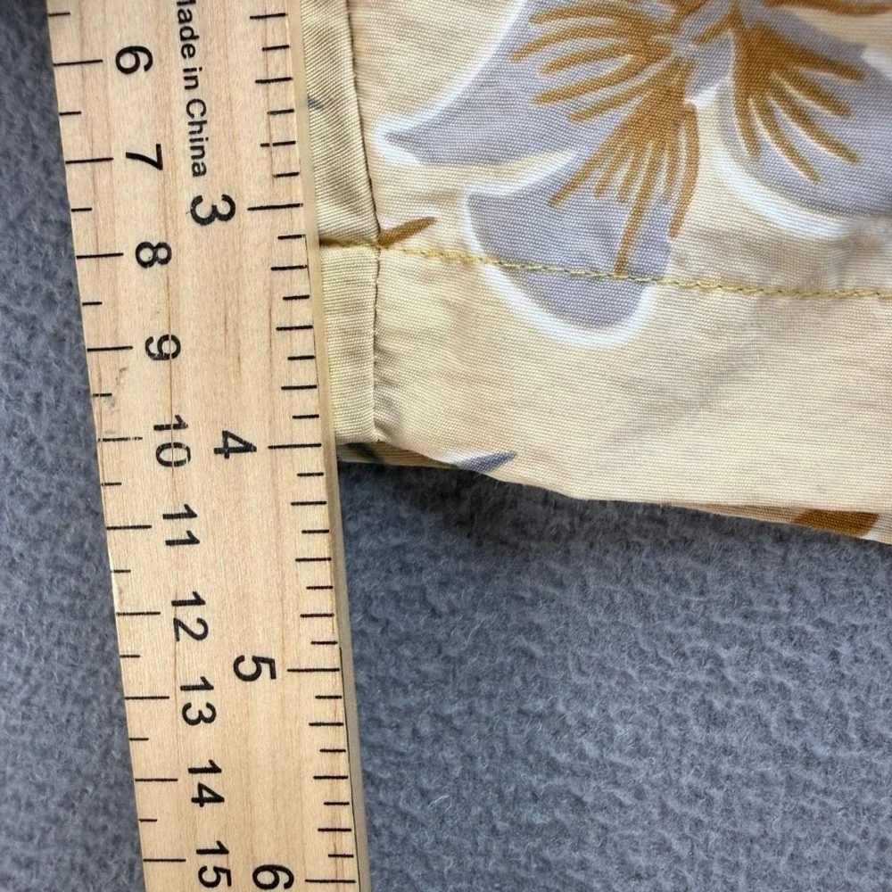 Tommy Bahama Swim Trunks Board Shorts XL Floral‎ Tan Nylon Cargo Mesh Lined Mens